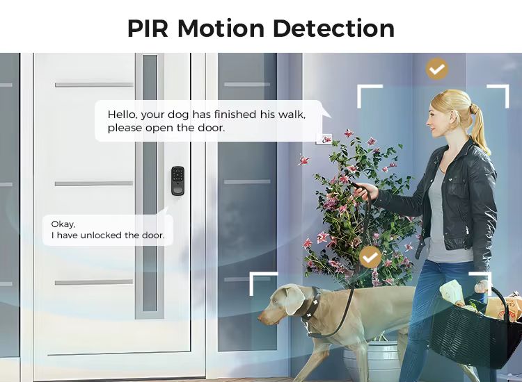 Smart Keyless Deadbolt Lock w/Integrated Camera/Doorbell Fingerprint Code and Keypad