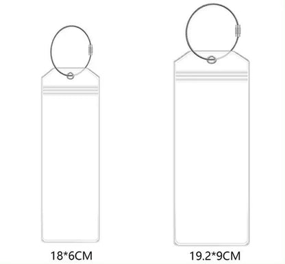 4 Pack - Cruise Clear Luggage Tag Holders with steel loop & zip seal