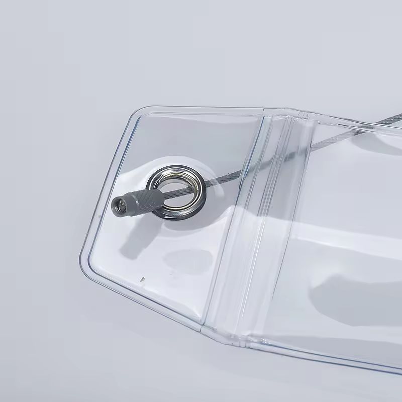 4 Pack - Cruise Clear Luggage Tag Holders with steel loop & zip seal