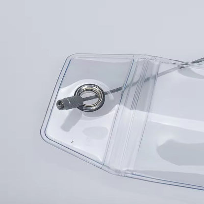 4 Pack - Cruise Clear Luggage Tag Holders with steel loop & zip seal